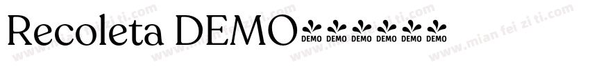 Recoleta DEMO字体转换